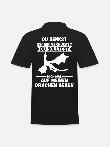 Drachen - Männer Poloshirt - Schwarz
