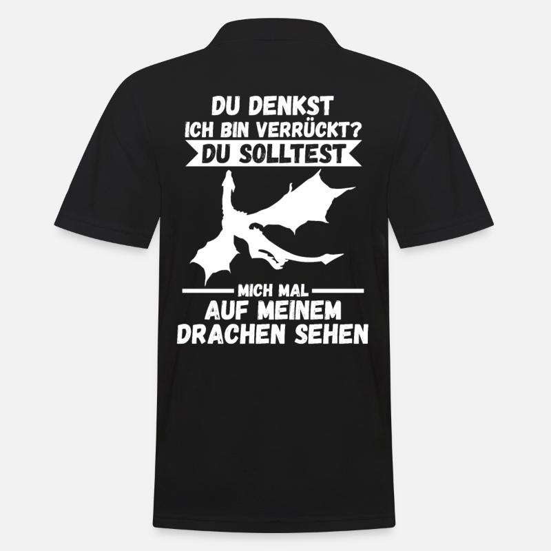 Drachen - Männer Poloshirt - Schwarz