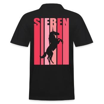 7 Jahre Siebter Geburtstag Einhorn - Männer Poloshirt - Schwarz - Hinten - Kai (181cm)