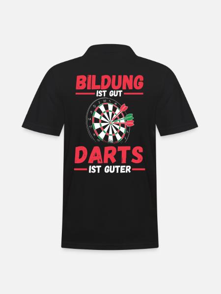 Darts Dart - Männer Poloshirt - Schwarz