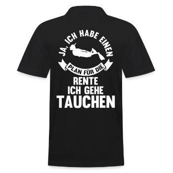 Tauchen Rente Ruhestand Taucher Tauchlehrer - Männer Poloshirt - Schwarz - Hinten - Kai (181cm)