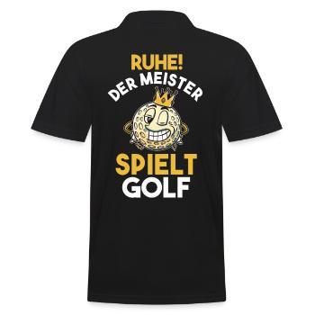 Golf Golfer - Männer Poloshirt - Schwarz - Hinten - Kai (181cm)