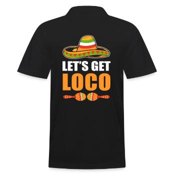 Let's Get Loco Cinco de Mayo - Männer Poloshirt - Schwarz - Hinten - Kai (181cm)