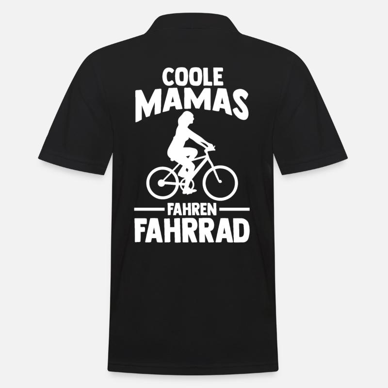 Radfahrer Mama Mutter Fahrrad - Männer Poloshirt - Schwarz