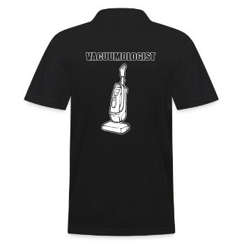 Vacuumologist Cleaning Lady - Men's Polo Shirt - black - Back - Kai (181cm)