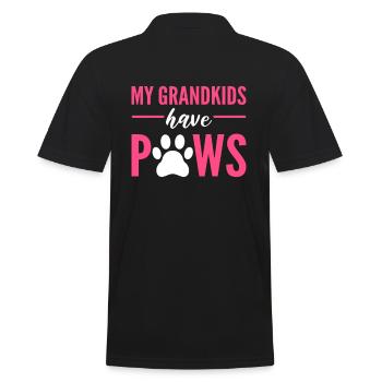 Mes petits-enfants ont des pattes Chien Grand-mère Grand-chien - Polo Homme - noir - Dos - Kai (181cm)