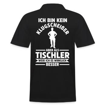 Tischler - Männer Poloshirt - Schwarz - Hinten - Kai (181cm)