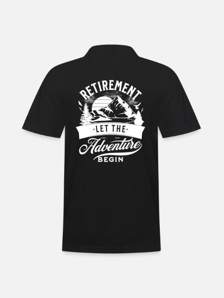 Retirement: The Adventure Begins Retired - Männer Poloshirt - Schwarz