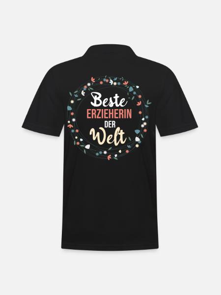 Kindergärtnerin Erzieherin - Männer Poloshirt - Schwarz