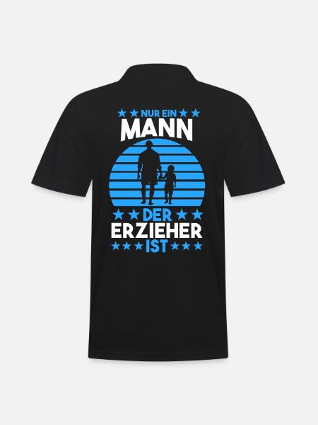 Kindergärtner Erzieher - Männer Poloshirt - Schwarz