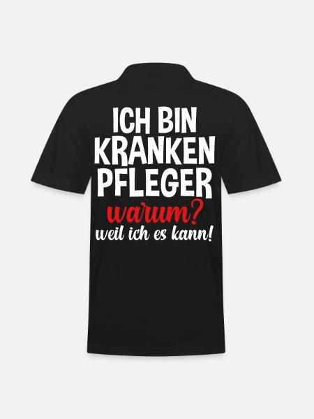Krankenpflege Pflegekraft Krankenpfleger - Männer Poloshirt - Schwarz