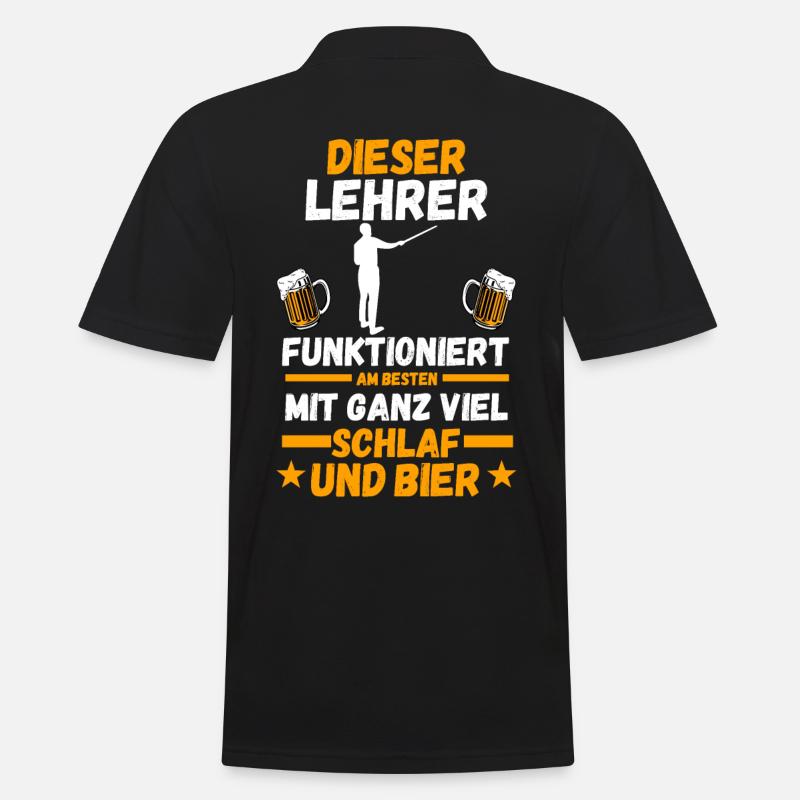 Bier Pädagoge Lehrer - Männer Poloshirt - Schwarz