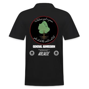Bestes Lebensmotto - Männer Poloshirt - Schwarz - Hinten - Kai (181cm)