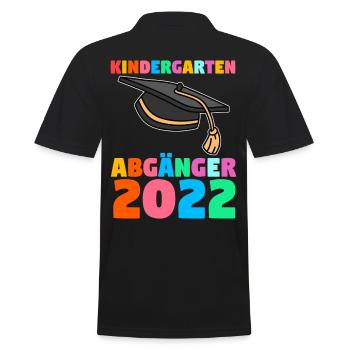 Schüler Kindergarten 2022 Schulanfang Einschulung - Männer Poloshirt - Schwarz - Hinten - Kai (181cm)