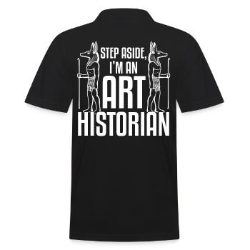 Art History Historian Egyptian God Pharao - Men's Polo Shirt - black - Back - Kai (181cm)