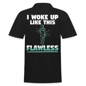 Flawless Woke Up Like This Art History - Men's Polo Shirt - black - Back - Kai (181cm)