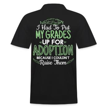 Grades Up For Adoption - Men's Polo Shirt - black - Back - Kai (181cm)