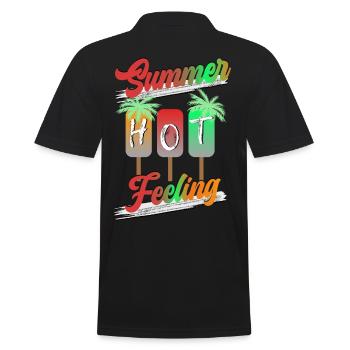 Summer Feeling - Männer Poloshirt - Schwarz - Hinten - Kai (181cm)