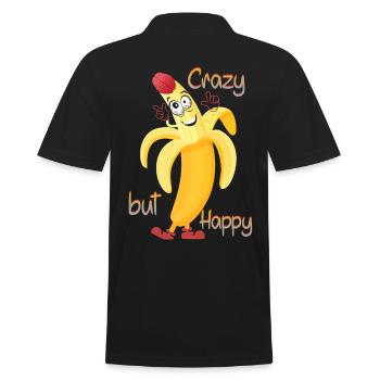 Funny banana - Men's Polo Shirt - black - Back - Kai (181cm)
