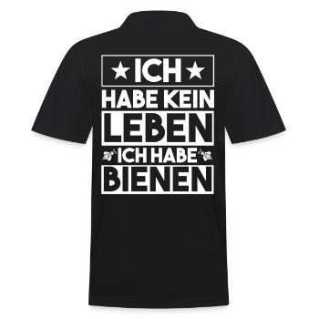 Imker Imkerei Biene Bienen - Männer Poloshirt - Schwarz - Hinten - Kai (181cm)