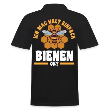 Imker Imkerei Biene Bienen - Männer Poloshirt - Schwarz - Hinten - Kai (181cm)