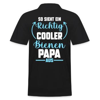 Imker Vater Papa Imkerei Biene Bienen - Männer Poloshirt - Schwarz - Hinten - Kai (181cm)