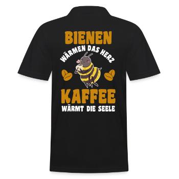 Kaffee Imker Imkerei Biene Bienen - Männer Poloshirt - Schwarz - Hinten - Kai (181cm)