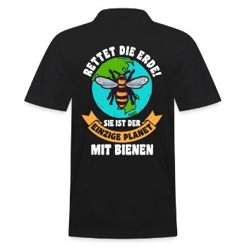 Imker Imkerei Biene Bienen - Männer Poloshirt - Schwarz - Hinten - Kai (181cm)