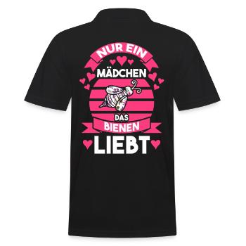 Imker Biene Bienen - Männer Poloshirt - Schwarz - Hinten - Kai (181cm)