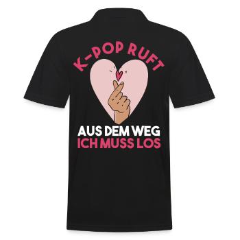 K-pop - Männer Poloshirt - Schwarz - Hinten - Kai (181cm)