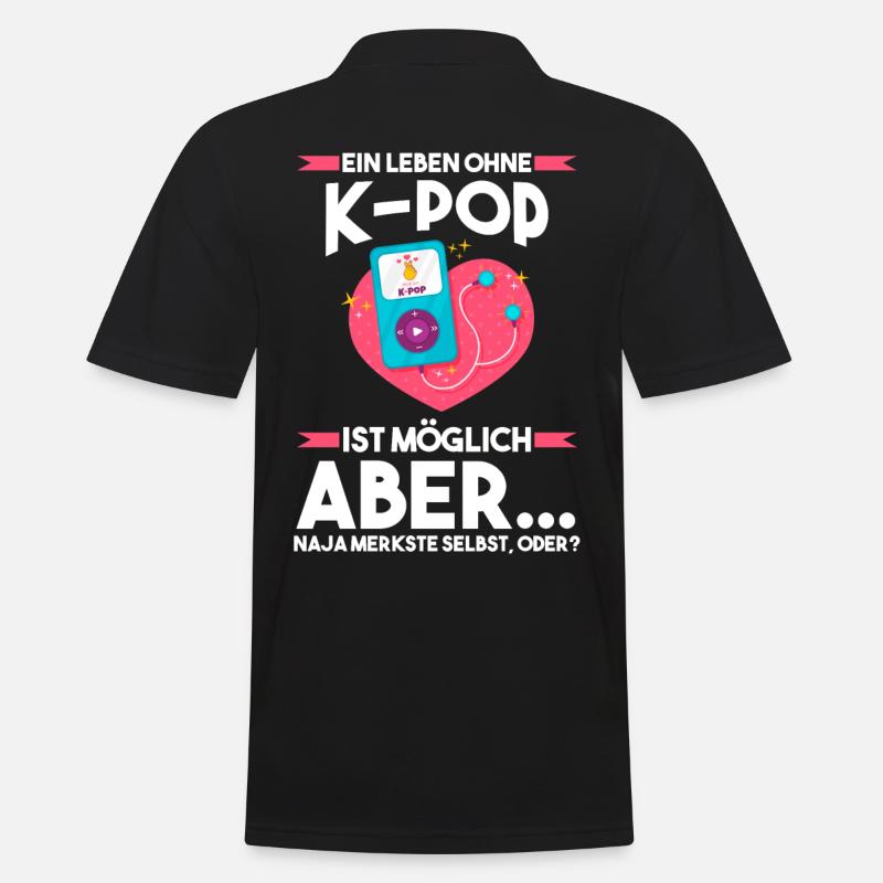 K-pop - Männer Poloshirt - Schwarz