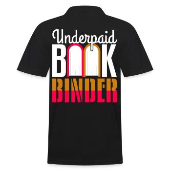 Underpaid Bookbinder - Men's Polo Shirt - black - Back - Kai (181cm)