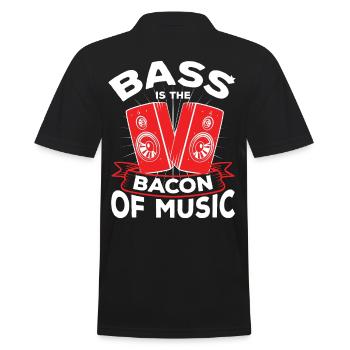 Bass Is Bacon Of Music Bass Speaker - Men's Polo Shirt - black - Back - Kai (181cm)