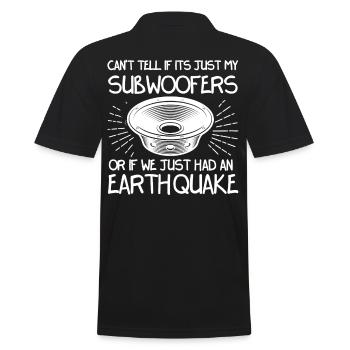 Not Sure If Subwoofer Or Earthquake - Men's Polo Shirt - black - Back - Kai (181cm)