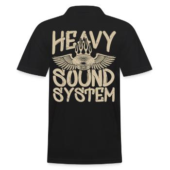 Heavy Sound System Bass Speaker - Men's Polo Shirt - black - Back - Kai (181cm)