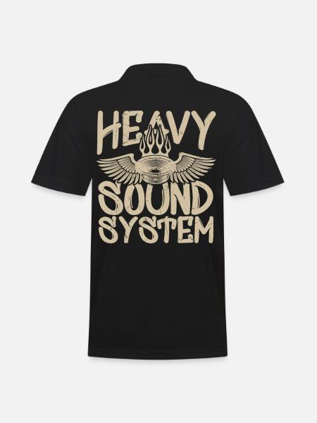 Heavy Sound System Bass Speaker - Men's Polo Shirt - black