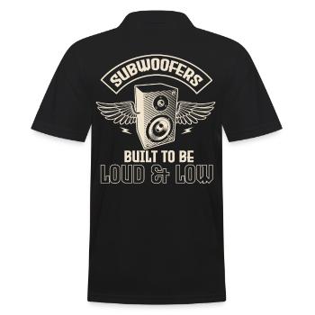 Subwoofers Built To Be Loud And Low - Men's Polo Shirt - black - Back - Kai (181cm)