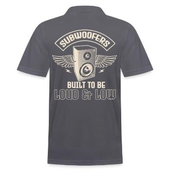 Subwoofers Built To Be Loud And Low - Men's Polo Shirt - charcoal grey - Back - Nico (186cm)