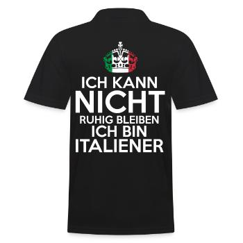 Italia Italien Italiener Italienisches - Männer Poloshirt - Schwarz - Hinten - Kai (181cm)