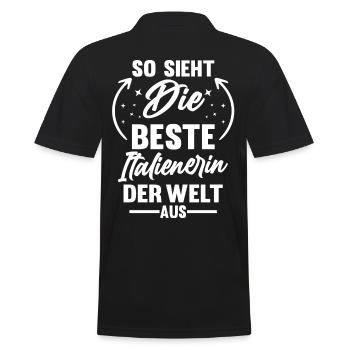 Italia Italien Italiener Italienisches - Männer Poloshirt - Schwarz - Hinten - Kai (181cm)