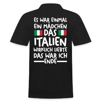 Italia Italien Italiener Italienisches - Männer Poloshirt - Schwarz - Hinten - Kai (181cm)