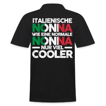 Italia Nonna Italienische Oma Italien - Männer Poloshirt - Schwarz - Hinten - Kai (181cm)