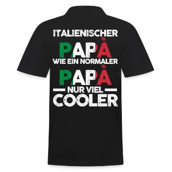 Italienischer Papa Italia Vater Italiener Italien - Männer Poloshirt - Schwarz - Hinten - Kai (181cm)