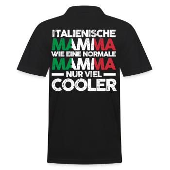 Italienerin Italienische Mamma Italien Mutter Mama - Männer Poloshirt - Schwarz - Hinten - Kai (181cm)