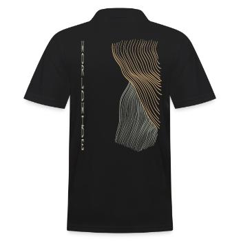Weltweit Linien Kunst - Männer Poloshirt - Schwarz - Hinten - Kai (181cm)