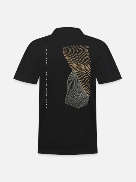Worldwide Lines Art - Men's Polo Shirt - black