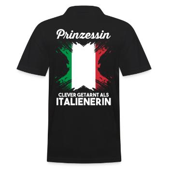 Prinzessin Italia Italiener Italienisches Italien - Männer Poloshirt - Schwarz - Hinten - Kai (181cm)