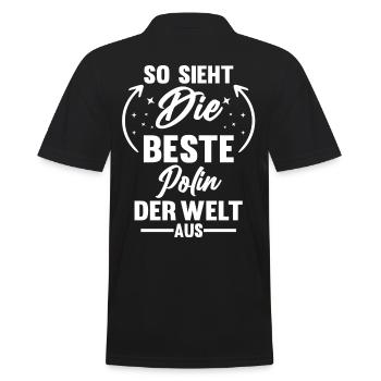 Polska Polen Polin Polnisches - Männer Poloshirt - Schwarz - Hinten - Kai (181cm)