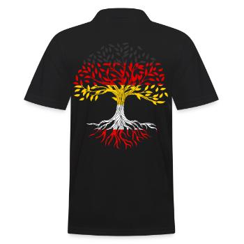 Racines Arbre Allemagne Pologne - Polo Homme - noir - Dos - Kai (181cm)