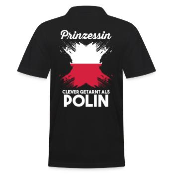 Prinzessin Polska Pole Polnisches Polen - Männer Poloshirt - Schwarz - Hinten - Kai (181cm)